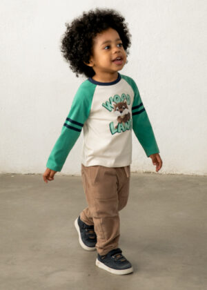 Mayoral Baby Corduroy Trousers in Truffle – front view