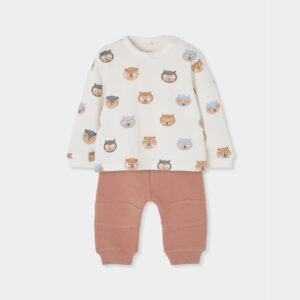 Boboli Baby Boys Owl Print Top & Trousers Set