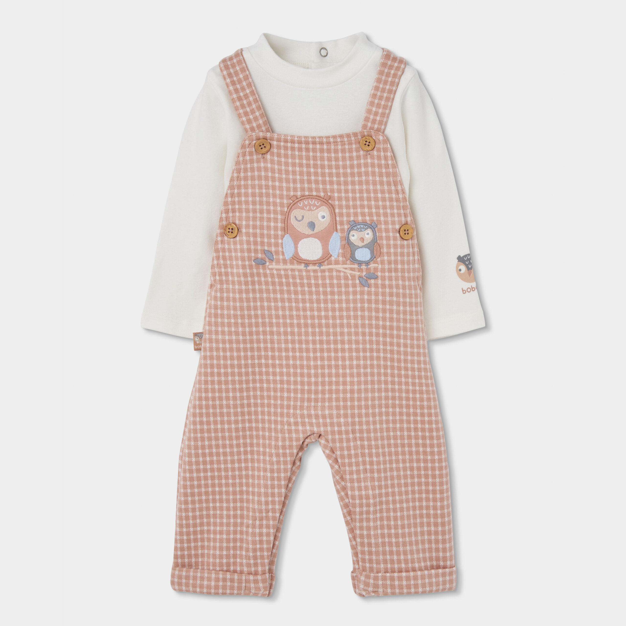 Boboli Baby Boys Owl Dungaree & Top Outfit Set