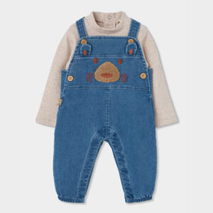 Boboli Baby Boys Bear Dungaree Outfit Set