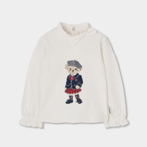 Boboli Girls Teddy Bear Long Sleeve Top