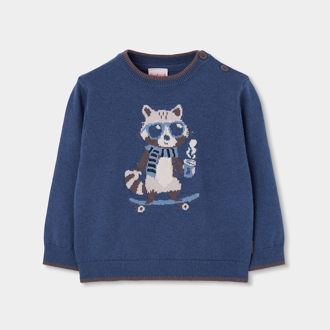 Boboli Boys Racoon Knit Jumper