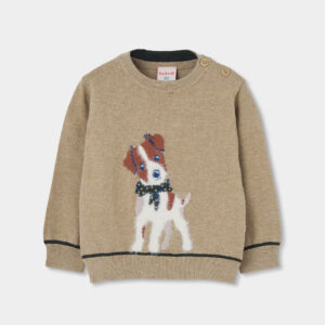 Boboli Boys Knitted Puppy Jumper