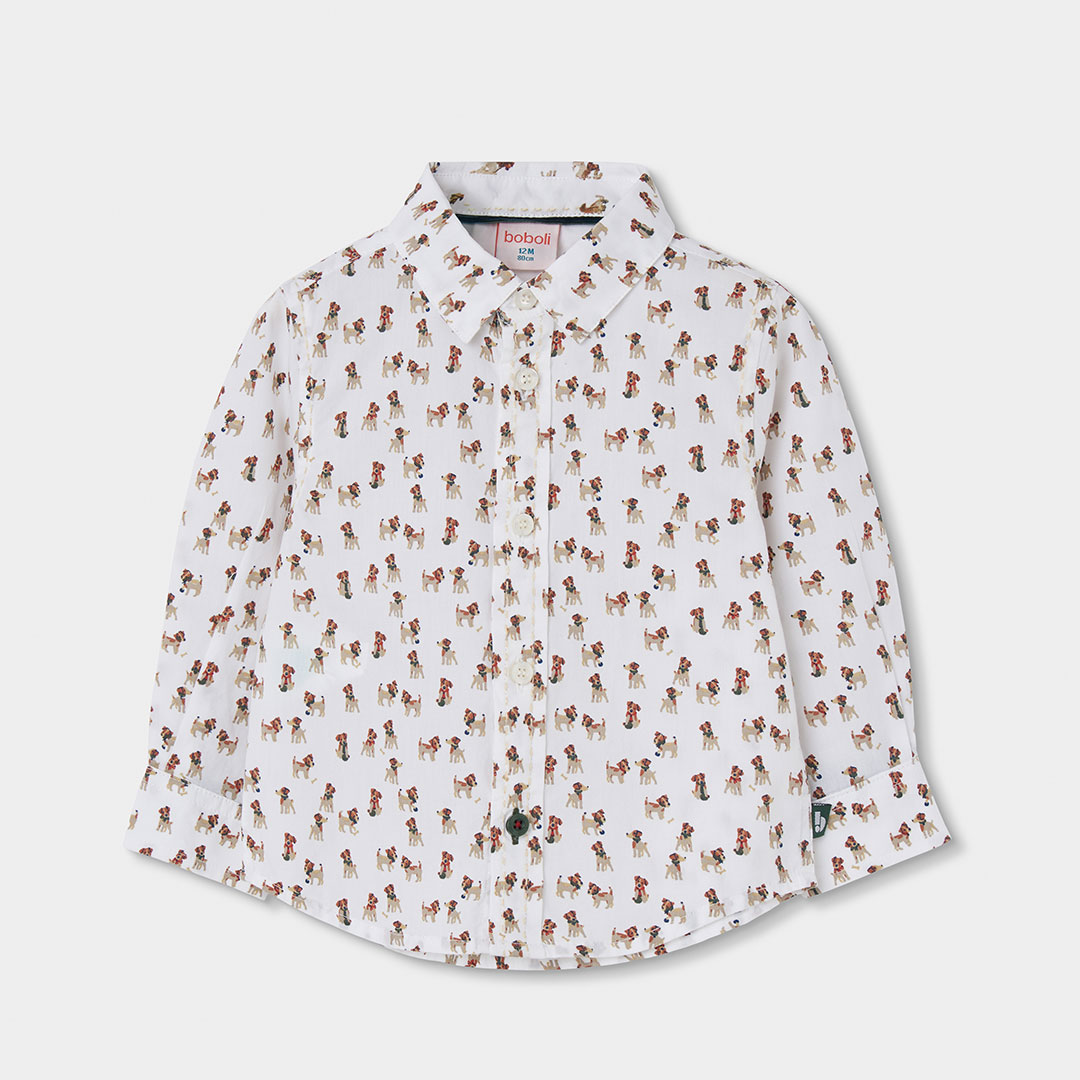Boboli Boys Puppy Motif Shirt