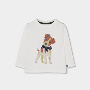 Boboli Boys Dog Print Long Sleeve T-Shirt