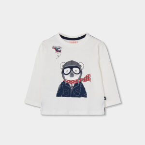 Boboli Boy Aviator Bear Long Sleeve T-Shirt