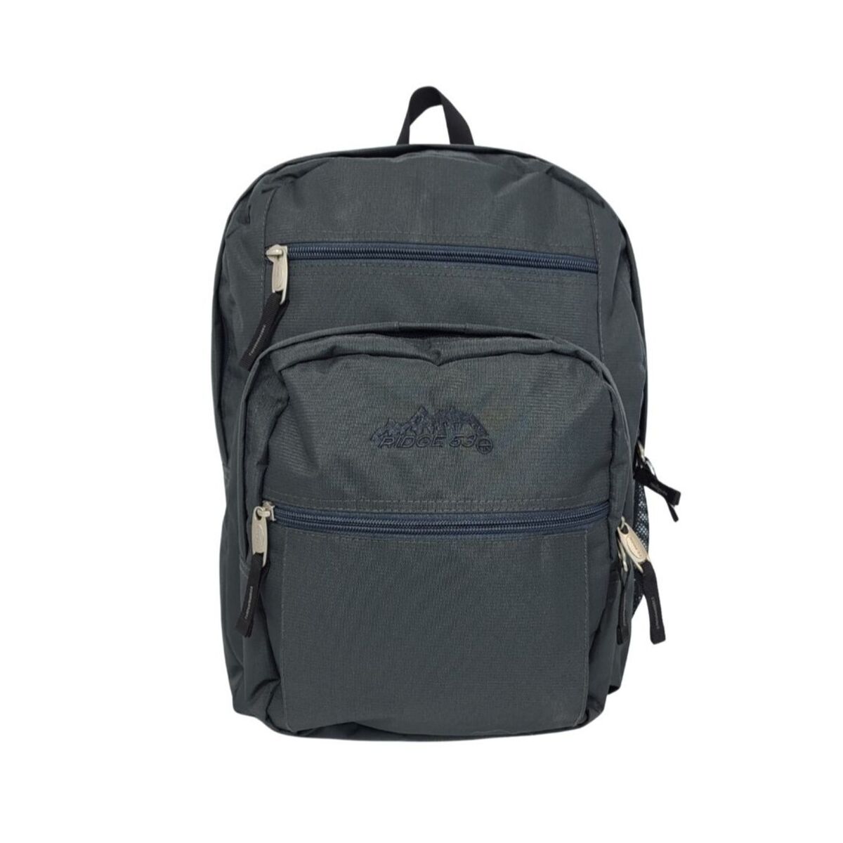 Riidge 53 College Backpack in Charcoal - large durable nylon backpack with multiple compartments and side water bottle pocket