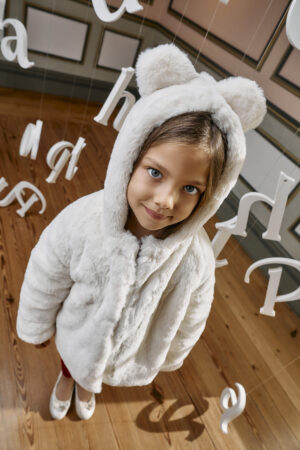 Patachou Ecru Fur Coat