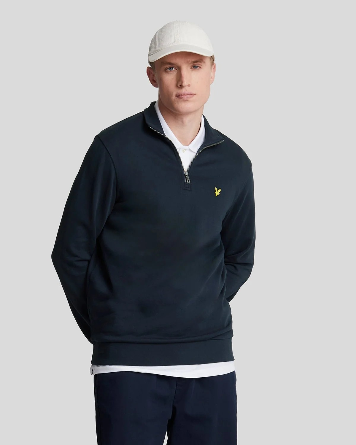 Lyle and Scott Cotton Loopback 1/4 Zip Sweat