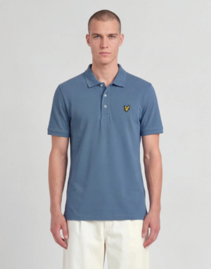 Lyle and Scott Plain Powder Blue Polo Shirt