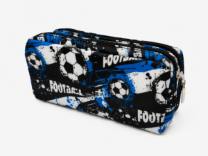 St Right Double Zip Football Pencil Case