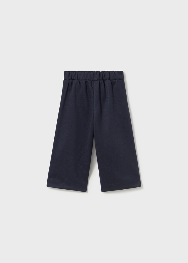 Back view of Mayoral baby twill trousers in navy
