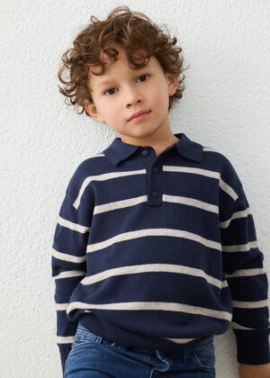 Mayoral boys’ blue knitted polo shirt