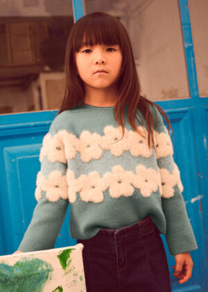 Mayoral green jumper for girls – full product view