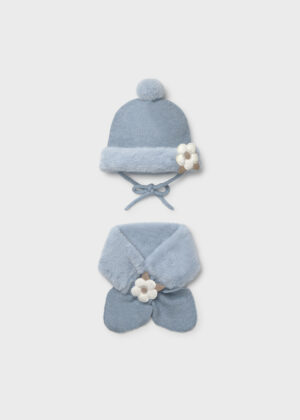 Mayoral baby hat and closed scarf set in Blue