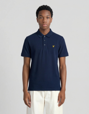 Lyle and Scott Teen Boy Plain Navy Polo Shirt
