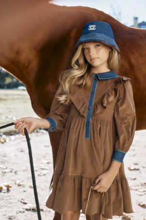 Patachou Ruffled Cord Dress