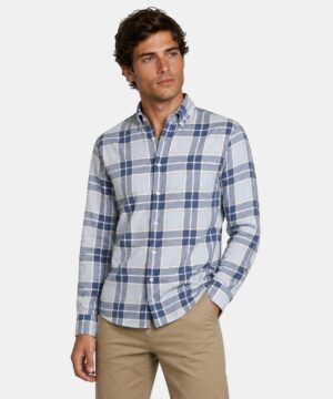 McGregor NY Blue Melange Check Shirt