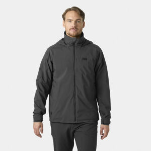 men's helly hansen racing hooded jacket in ebony with lifaloft warmth